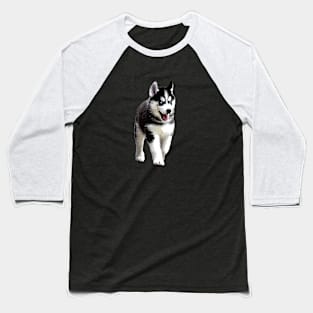 Siberian Husky Puppy Dog Baseball T-Shirt